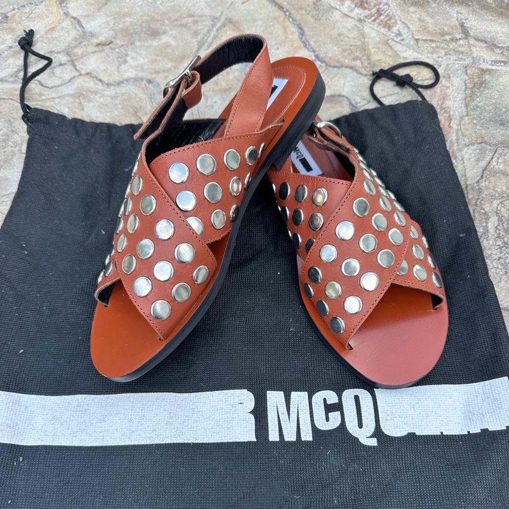 Alexander McQueen studded sling back sandal